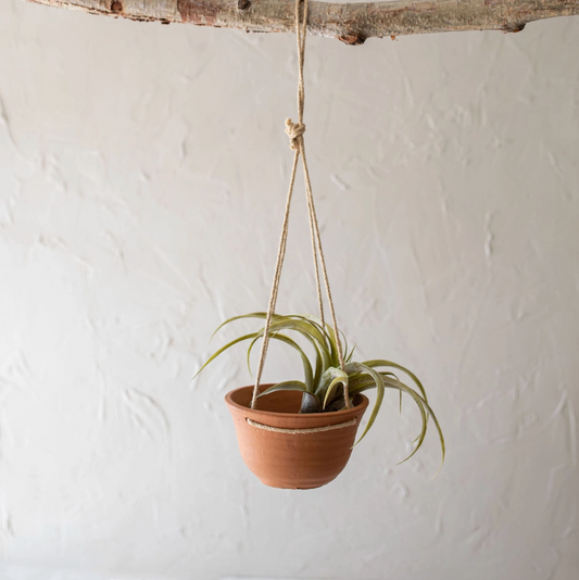 Monet Terracotta & Jute Hanging Planter Pot